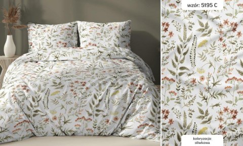 Poszewka bawełniana 70x80 łąka oliwkowa zapinana na suwak 5195 C KARO Bawełna Max Poszewka bawełniana 70x80 łąka oliwkowa zapinana na suwak 5195 C KARO Bawełna Max