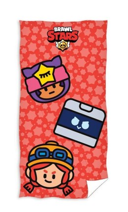 Ręcznik dziecięcy 70x140 Brawl Stars plażowy czerwony bawełniany C24