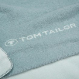 Koc bawełniany akrylowy 150x200 Tom Tailor miętowy seledynowy jednobarwny żakardowy