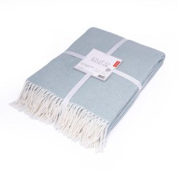 Koc bawełniany akrylowy 200x220 mięta z frędzlami jacquard 126jb