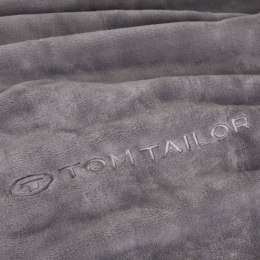 Koc narzuta z mikrofibry 150x200 Tom Tailor grafitowy jednobarwny
