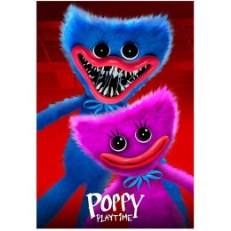 Koc polarowy 130x170 Poppy playtime czerwony kolorowy Kids 12 Halantex