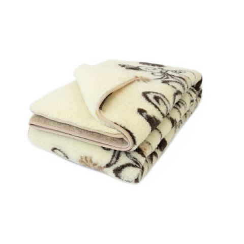 Kołdra wełniana merynos 140x200 Sofio kremowa brązowa ornamenty Wyroby rehabilitacyjne i rozgrzewające Kołdra wełniana merynos 140x200 Sofio kremowa brązowa ornamenty Wyroby rehabilitacyjne i rozgrzewające