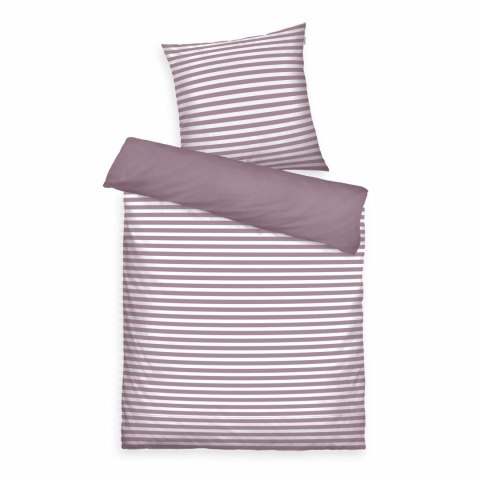 Pościel bawełniana 140x200 Tom Tailor wrzosowa fioletowa pasy Renforce poszewka 70x90 Pościel bawełniana 140x200 Tom Tailor wrzosowa fioletowa pasy Renforce poszewka 70x90