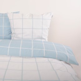 Pościel bawełniana 200x220 Tom Tailor błęktina biała kratka Renforce poszewki 80x80