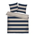 Pościel bawełniana 200x220 Tom Tailor granatowa beżowa pasy Renforce poszewki 80x80 Pościel bawełniana 200x220 Tom Tailor granatowa beżowa pasy Renforce poszewki 80x80