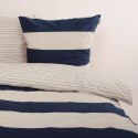 Pościel bawełniana 200x220 Tom Tailor granatowa beżowa pasy Renforce poszewki 80x80 Pościel bawełniana 200x220 Tom Tailor granatowa beżowa pasy Renforce poszewki 80x80