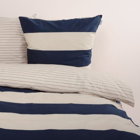 Pościel bawełniana 200x220 Tom Tailor granatowa beżowa pasy Renforce poszewki 80x80 Pościel bawełniana 200x220 Tom Tailor granatowa beżowa pasy Renforce poszewki 80x80