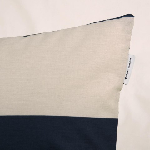 Pościel bawełniana 200x220 Tom Tailor granatowa beżowa pasy Renforce poszewki 80x80 Pościel bawełniana 200x220 Tom Tailor granatowa beżowa pasy Renforce poszewki 80x80