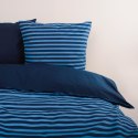 Pościel bawełniana 200x220 Tom Tailor niebieska granatowa pasy Renforce poszewki 80x80 Pościel bawełniana 200x220 Tom Tailor niebieska granatowa pasy Renforce poszewki 80x80