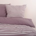Pościel bawełniana 200x220 Tom Tailor wrzosowa fioletowa pasy Renforce poszewki 80x80 Pościel bawełniana 200x220 Tom Tailor wrzosowa fioletowa pasy Renforce poszewki 80x80