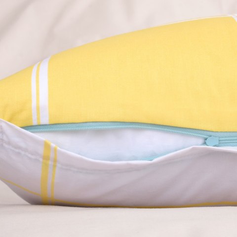 Pościel bawełniana 200x220 Tom Tailor żółta biała kratka Renforce poszewki 80x80 Pościel bawełniana 200x220 Tom Tailor żółta biała kratka Renforce poszewki 80x80