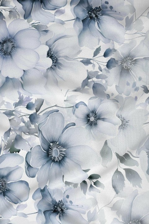 Pościel satynowa 140x200 biała niebieska kwiaty zapinana na suwak 5071 B - Karo Satin 160 Pościel satynowa 140x200 biała niebieska kwiaty zapinana na suwak 5071 B - Karo Satin 160