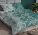 Pościel satynowa 140x200 geometria miętowa zapinana na suwak 4797 A - Karo Satin 160 Pościel satynowa 140x200 geometria miętowa zapinana na suwak 4797 A - Karo Satin 160