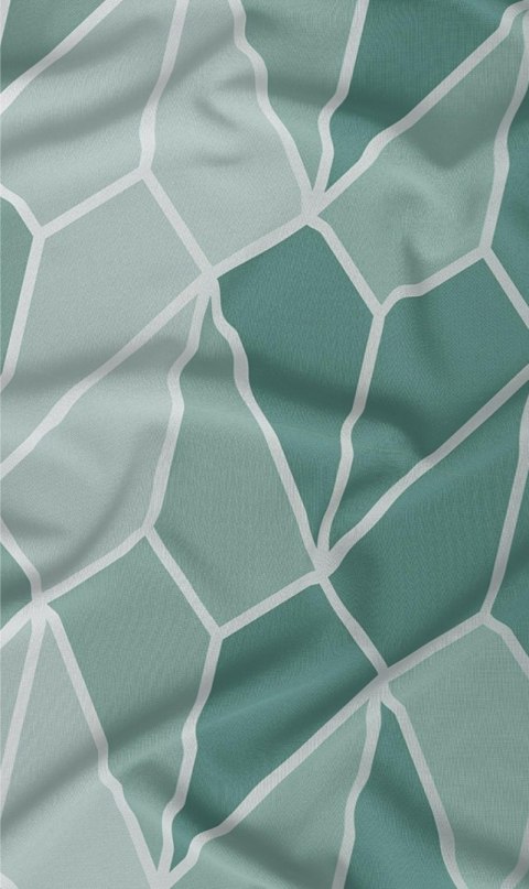 Pościel satynowa 140x200 geometria miętowa zapinana na suwak 4797 A - Karo Satin 160 Pościel satynowa 140x200 geometria miętowa zapinana na suwak 4797 A - Karo Satin 160