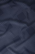 Pościel satynowa 140x200 granatowa geometria zapinana na suwak 5073 A - Karo Satin 160 Pościel satynowa 140x200 granatowa geometria zapinana na suwak 5073 A - Karo Satin 160