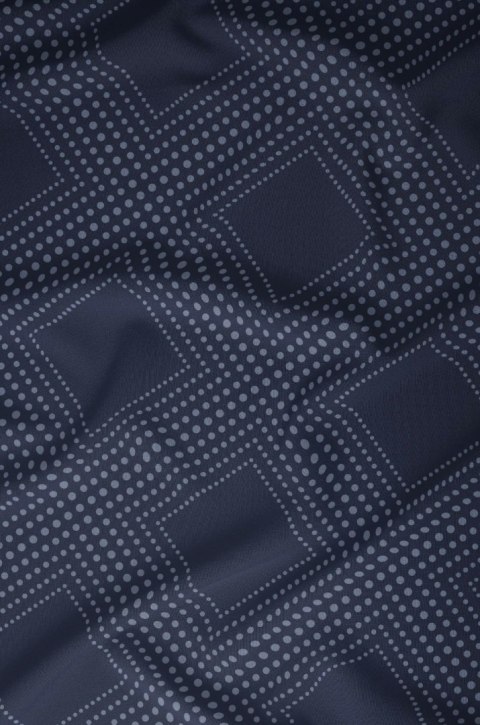 Pościel satynowa 140x200 granatowa geometria zapinana na suwak 5073 A - Karo Satin 160 Pościel satynowa 140x200 granatowa geometria zapinana na suwak 5073 A - Karo Satin 160