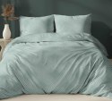 Pościel satynowa 140x200 miętowa geometria zapinana na suwak 5073 C - Karo Satin 160 Pościel satynowa 140x200 miętowa geometria zapinana na suwak 5073 C - Karo Satin 160