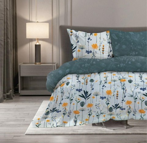 Pościel satynowa 160x200 Elegant 013 szara turkusowa USZKODZONA Faro Pościel satynowa 160x200 Elegant 013 szara turkusowa USZKODZONA Faro