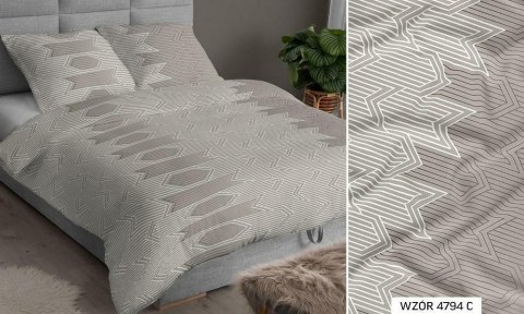 Poszewka satynowa 40x40 beżowa geometria zapinana na suwak 4794 C KARO Satin Poszewka satynowa 40x40 beżowa geometria zapinana na suwak 4794 C KARO Satin