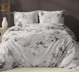 Poszewka satynowa 40x40 beżowa kwiaty zapinana na suwak 5067 C - Karo Satin 160