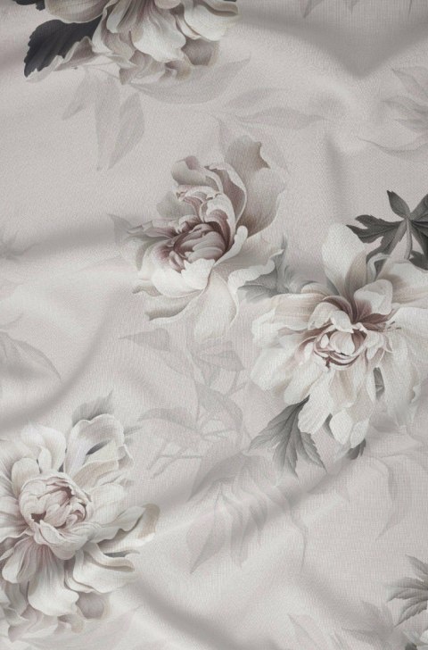 Poszewka satynowa 40x40 beżowa kwiaty zapinana na suwak 5067 C - Karo Satin 160 Poszewka satynowa 40x40 beżowa kwiaty zapinana na suwak 5067 C - Karo Satin 160