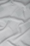 Poszewka satynowa 40x40 biała pudrowa liście zapinana na suwak 5066 B - Karo Satin 160 Poszewka satynowa 40x40 biała pudrowa liście zapinana na suwak 5066 B - Karo Satin 160