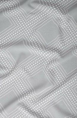 Poszewka satynowa 40x40 biała pudrowa liście zapinana na suwak 5066 B - Karo Satin 160