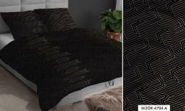Poszewka satynowa 40x40 czarna beżowa geometria zapinana na suwak 4794 A KARO Satin