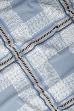 Poszewka satynowa 40x40 niebieska kratka zapinana na suwak 5068 B - Karo Satin 160