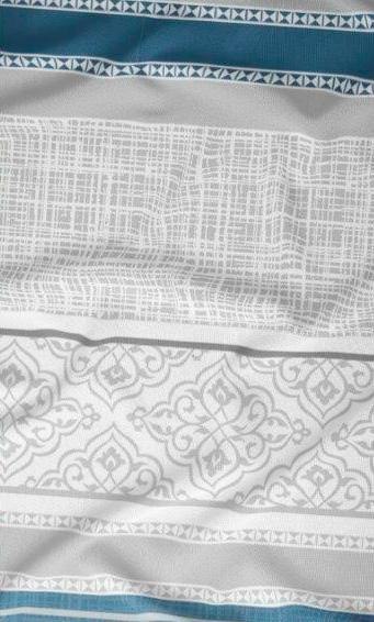 Poszewka satynowa 40x40 niebieska szara ornamenty zapinana na suwak 3567 D KARO Satin Poszewka satynowa 40x40 niebieska szara ornamenty zapinana na suwak 3567 D KARO Satin