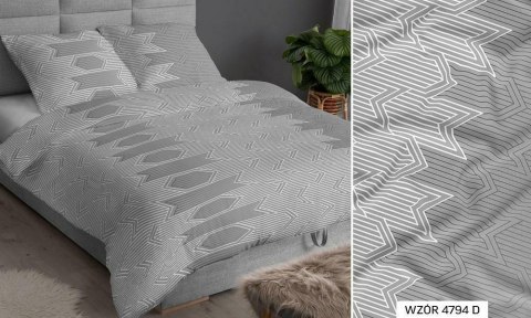Poszewka satynowa 40x40 szara geometria zapinana na suwak 4794 D KARO Satin Poszewka satynowa 40x40 szara geometria zapinana na suwak 4794 D KARO Satin