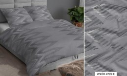 Poszewka satynowa 40x40 szara geometria zapinana na suwak 4799 E KARO Satin