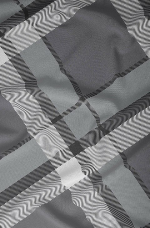Poszewka satynowa 40x40 szara kratka zapinana na suwak 5069 C - Karo Satin 160 Poszewka satynowa 40x40 szara kratka zapinana na suwak 5069 C - Karo Satin 160