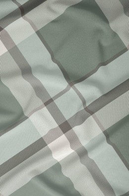 Poszewka satynowa 40x40 zielona kratka zapinana na suwak 5069 B - Karo Satin 160