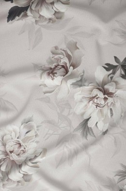 Poszewka satynowa 50x60 beżowa kwiaty zapinana na suwak 5067 C - Karo Satin 160