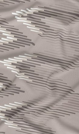 Poszewka satynowa 50x60 geometria beżowa zapinana na suwak 4799 F - Karo Satin 160