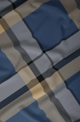 Poszewka satynowa 50x60 granatowa beżowa kratka zapinana na suwak 5069 A - Karo Satin 160