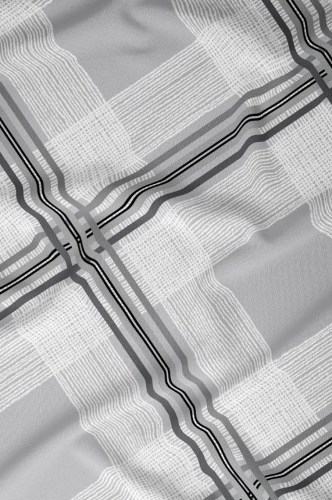 Poszewka satynowa 50x60 szara kratka zapinana na suwak 5068 C - Karo Satin 160 Poszewka satynowa 50x60 szara kratka zapinana na suwak 5068 C - Karo Satin 160