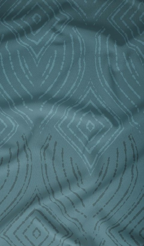 Poszewka satynowa 50x60 turkusowa geometria zapinana na suwak 4878 B - Karo Satin 160 Poszewka satynowa 50x60 turkusowa geometria zapinana na suwak 4878 B - Karo Satin 160