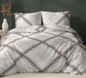 Poszewka satynowa 70x80 beżowa kratka zapinana na suwak 5068 A - Karo Satin 160 Poszewka satynowa 70x80 beżowa kratka zapinana na suwak 5068 A - Karo Satin 160