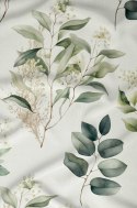 Poszewka satynowa 70x80 biała zielona liście zapinana na suwak 5070 A - Karo Satin 160 Poszewka satynowa 70x80 biała zielona liście zapinana na suwak 5070 A - Karo Satin 160
