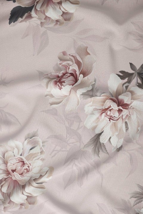 Poszewka satynowa 70x80 pudrowa różowa kwiaty zapinana na suwak 5067 A - Karo Satin 160 Poszewka satynowa 70x80 pudrowa różowa kwiaty zapinana na suwak 5067 A - Karo Satin 160