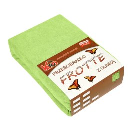 Prześcieradło frotte z gumką 200x220 limonkowe 058 grube 200g/m2 KARO