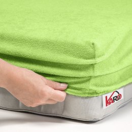 Prześcieradło frotte z gumką 200x220 limonkowe 058 grube 200g/m2 KARO