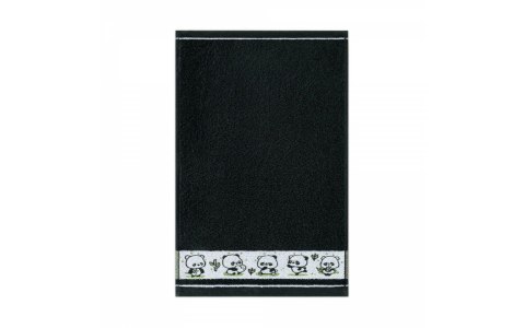 Ręcznik 30x50 Panda czarny 400g/m2 frotte bawełniany dziecięcy do przedszkola Zwltex Ręcznik 30x50 Panda czarny 400g/m2 frotte bawełniany dziecięcy do przedszkola Zwltex