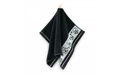 Ręcznik 30x50 Panda czarny 400g/m2 frotte bawełniany dziecięcy do przedszkola Zwltex Ręcznik 30x50 Panda czarny 400g/m2 frotte bawełniany dziecięcy do przedszkola Zwltex