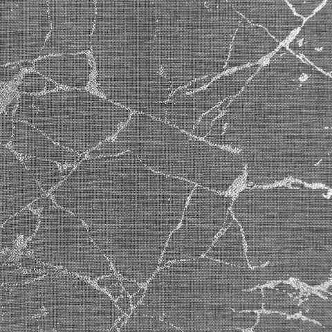 Firana 140x250 Reva biała srebrna liście wzór marmurkowy gotowa na przelotkach Eurofirany Firana 140x250 Reva biała srebrna liście wzór marmurkowy gotowa na przelotkach Eurofirany
