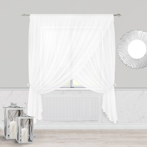 Firana 400x150 Emporio biała gotowa na taśmie I23 Firana 400x150 Emporio biała gotowa na taśmie I23