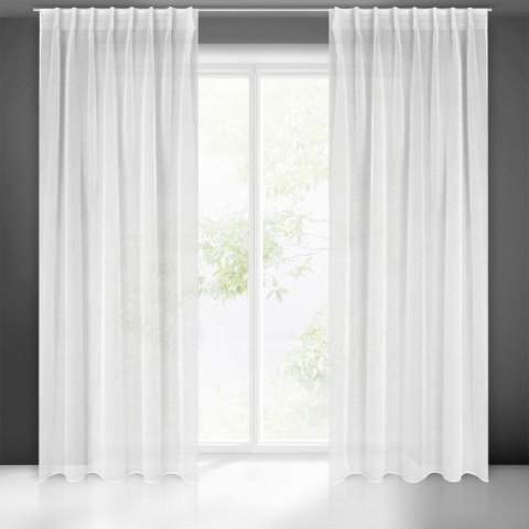 Firana 140x300 Laya biała gładka z etaminy gotowa na taśmie Eurofirany Firana 140x300 Laya biała gładka z etaminy gotowa na taśmie Eurofirany